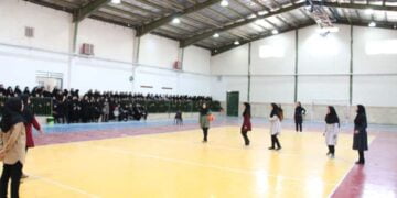 مسابقات داژبال بانوان فرهنگی میبد